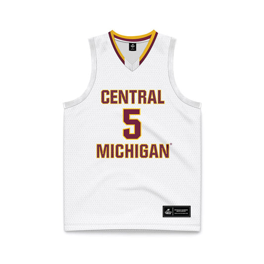 Central Michigan - NCAA Women's Basketball : Audrey Parker - White Basketball Jersey-0