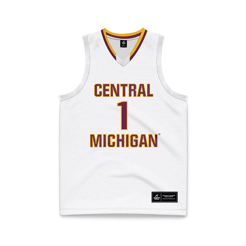Central Michigan - NCAA Women's Basketball : Nevaeh Williams - White Basketball Jersey-0