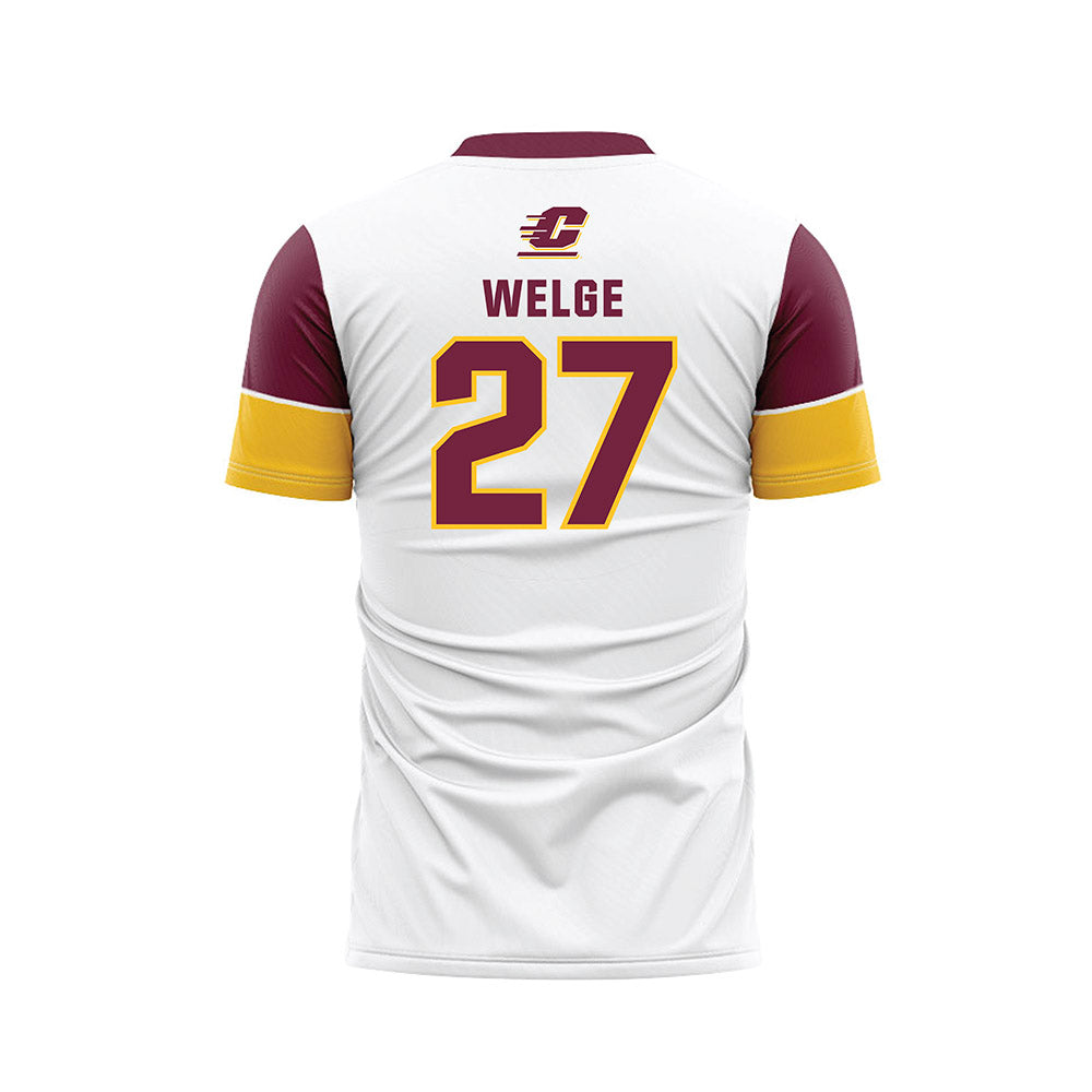 Central Michigan - NCAA Women's Soccer : Paislee Welge - White Soccer Jersey-1