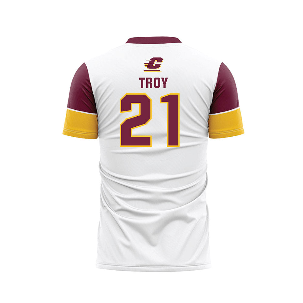 Central Michigan - NCAA Women's Soccer : Melaina Troy - White Soccer Jersey-1