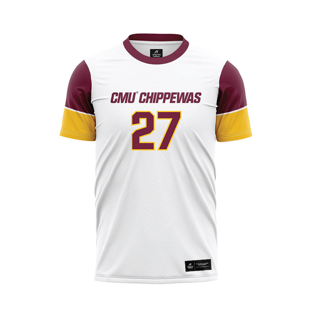 Central Michigan - NCAA Women's Soccer : Paislee Welge - White Soccer Jersey-0