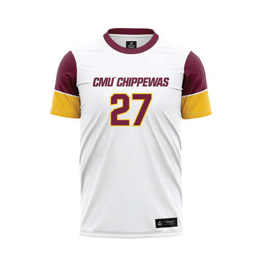 Central Michigan - NCAA Women's Soccer : Paislee Welge - White Soccer Jersey-0