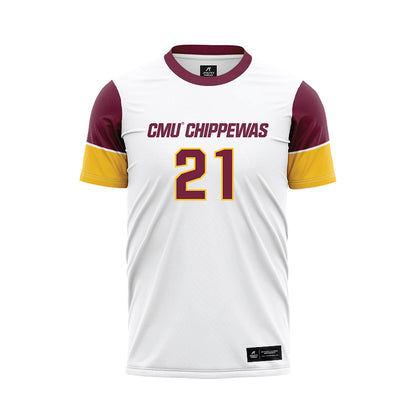 Central Michigan - NCAA Women's Soccer : Melaina Troy - White Soccer Jersey-0