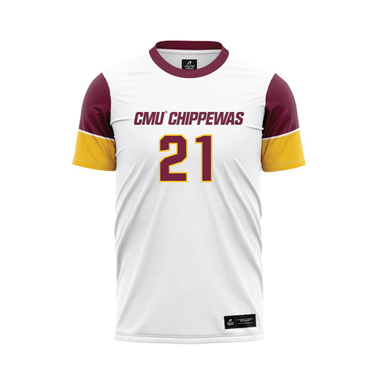 Central Michigan - NCAA Women's Soccer : Melaina Troy - White Soccer Jersey-0
