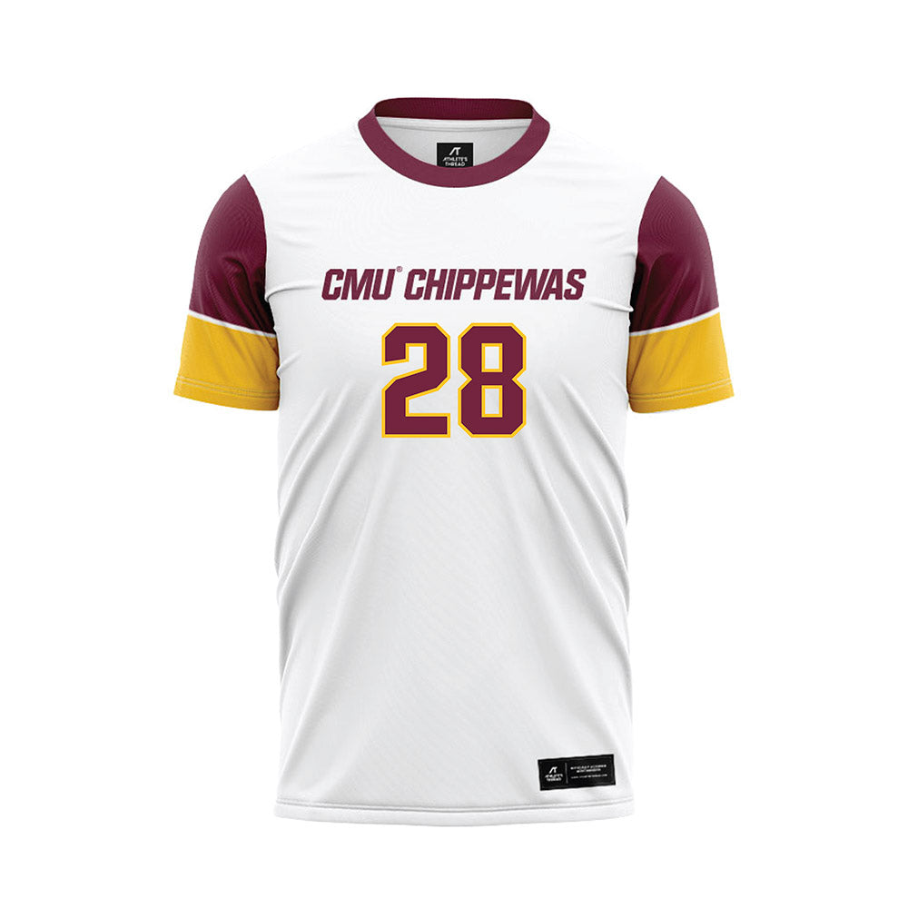 Central Michigan - NCAA Women's Soccer : Sarah Laplante - White Soccer Jersey-0