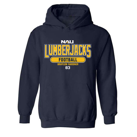 Northern Arizona - NCAA Football : Braylon Gardner - Classic Fashion Shersey Hooded Sweatshirt-0