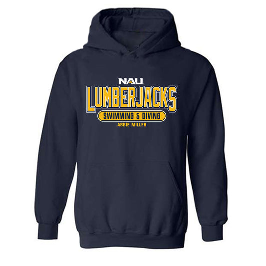 Northern Arizona - NCAA Women's Swimming & Diving : Abbie Miller - Classic Fashion Shersey Hooded Sweatshirt-0