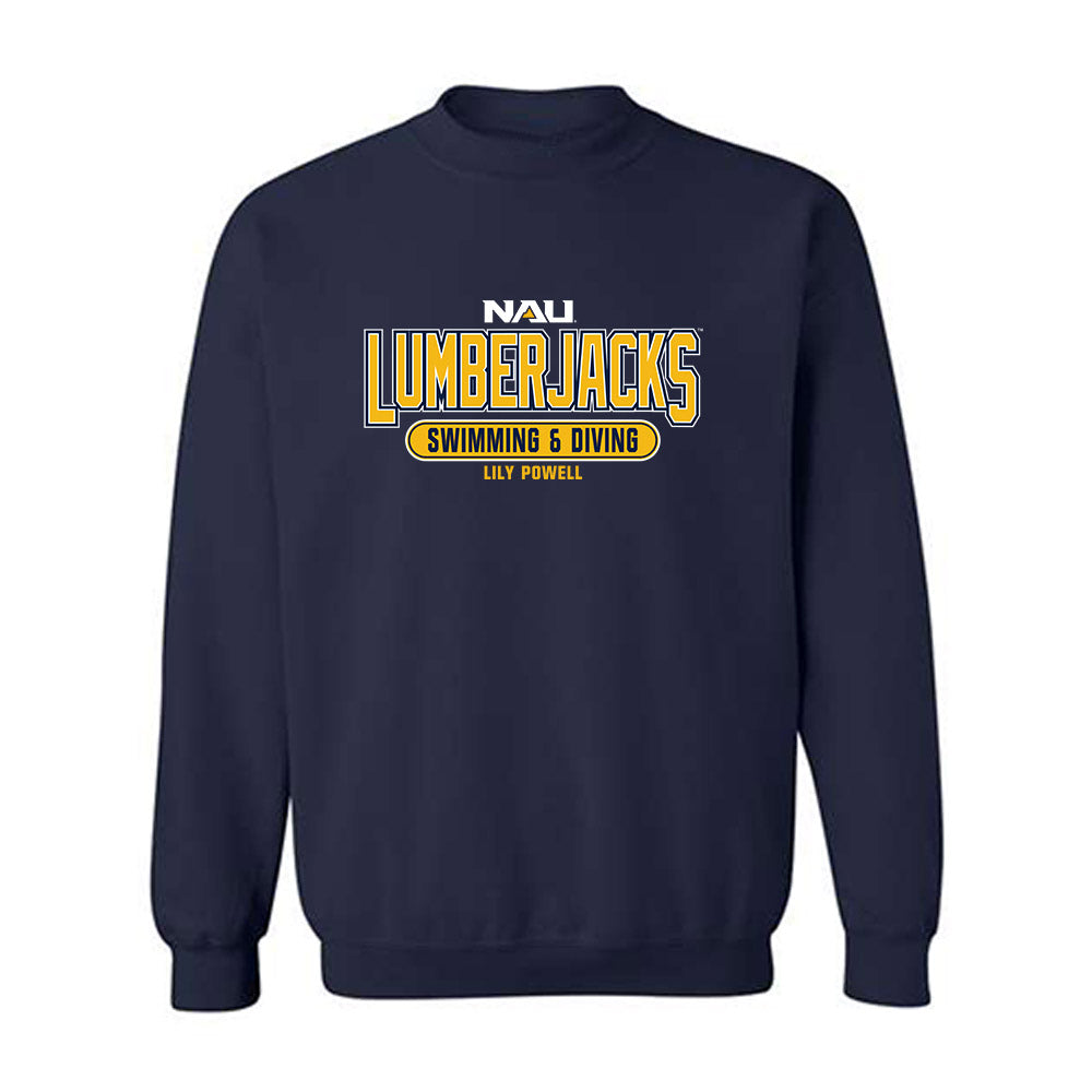 Northern Arizona - NCAA Women's Swimming & Diving : Lily Powell - Classic Fashion Shersey Crewneck Sweatshirt-0