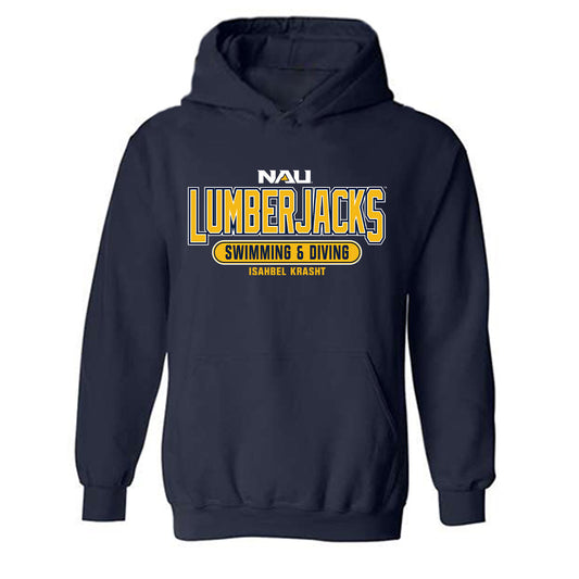 Northern Arizona - NCAA Women's Swimming & Diving : Isahbel Krasht - Classic Fashion Shersey Hooded Sweatshirt-0