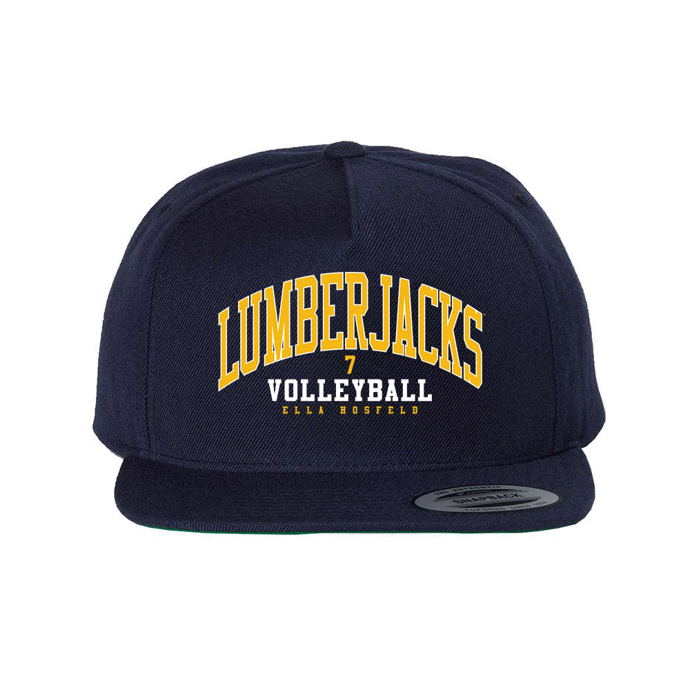Northern Arizona - NCAA Women's Volleyball : Ella Hosfeld - Snapback Hat-0