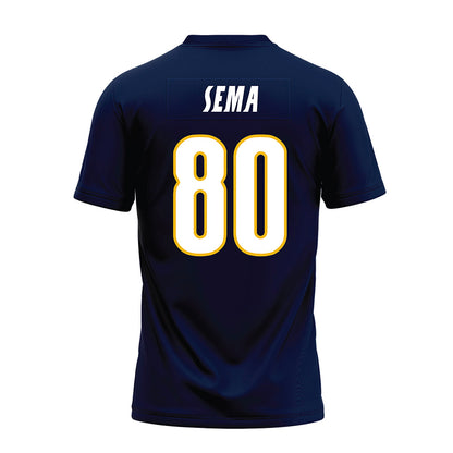 Northern Arizona - NCAA Football : Gabe Sema - Navy Premium Football Jersey-1