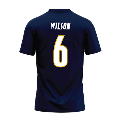 Northern Arizona - NCAA Football : Shahid Wilson - Navy Premium Football Jersey-1