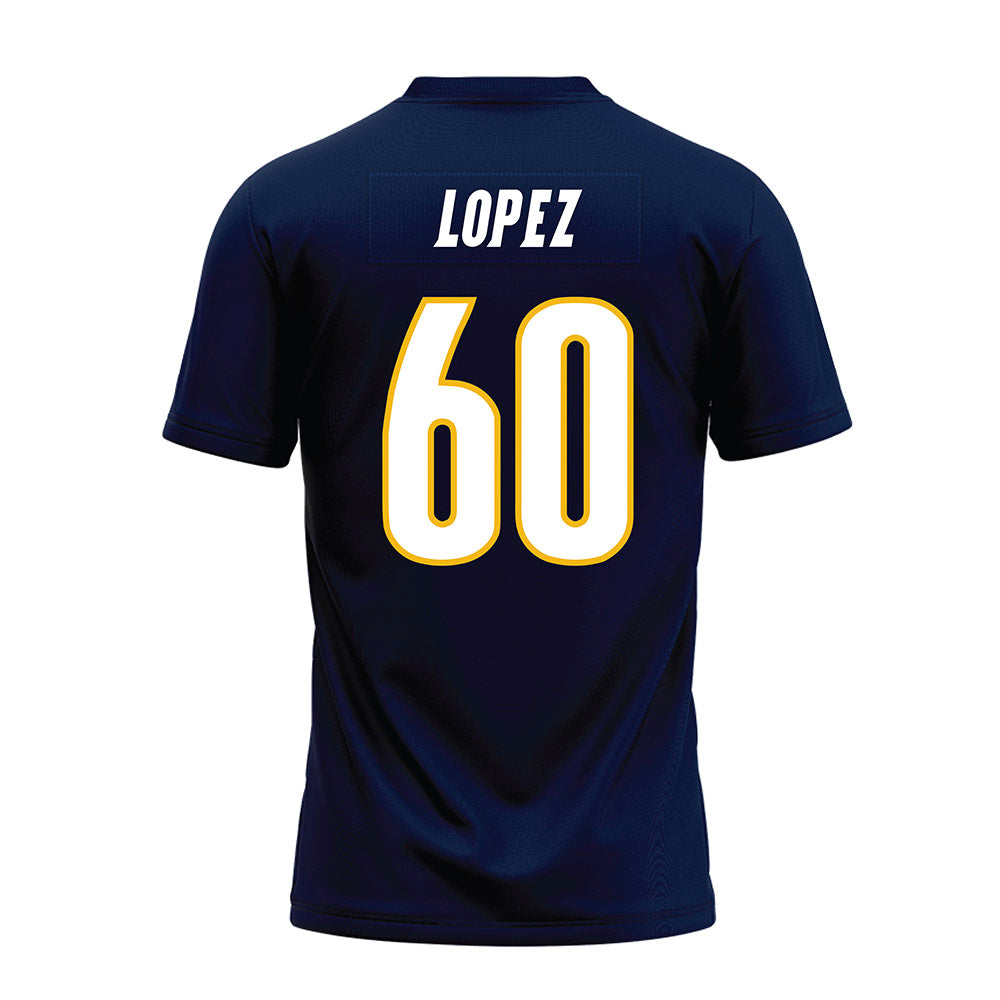 Northern Arizona - NCAA Football : John-Alexander Lopez - Navy Premium Football Jersey-1