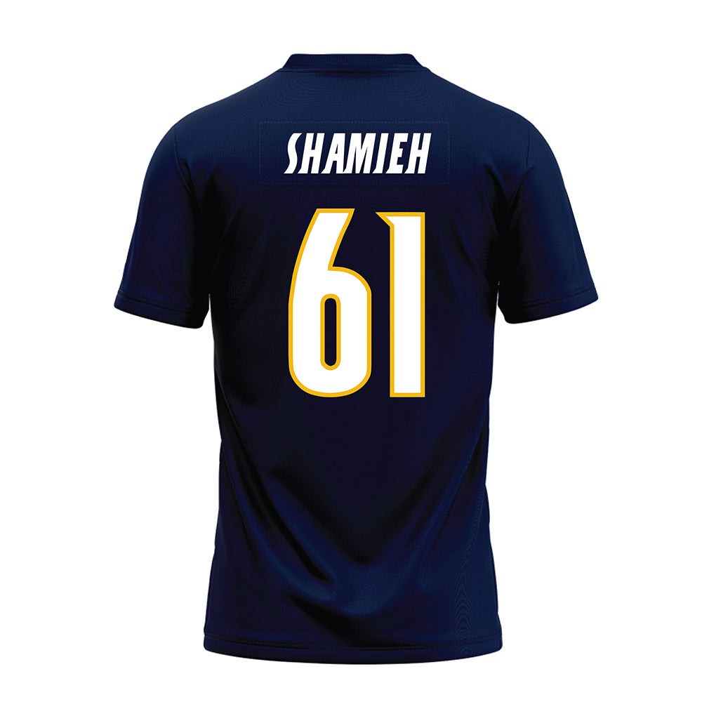 Northern Arizona - NCAA Football : Elias Shamieh - Navy Premium Football Jersey-1