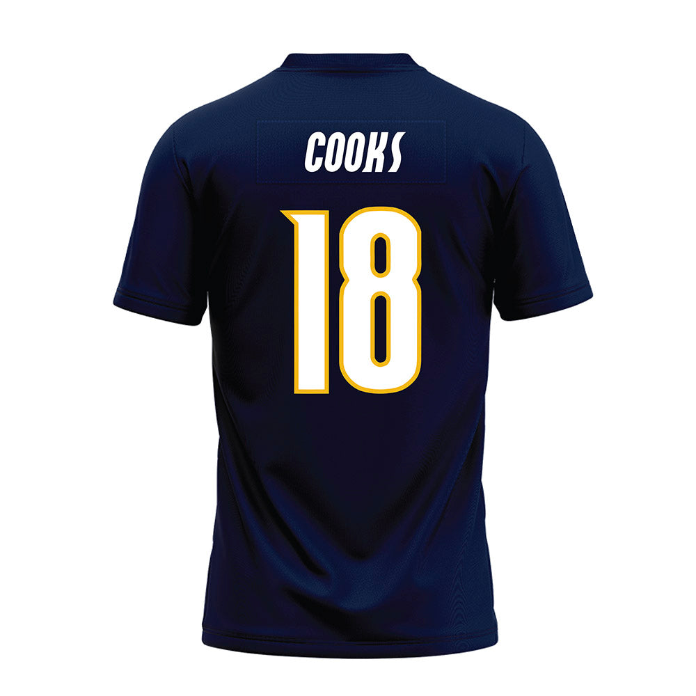 Northern Arizona - NCAA Football : Matthew Cooks - Navy Premium Football Jersey-1