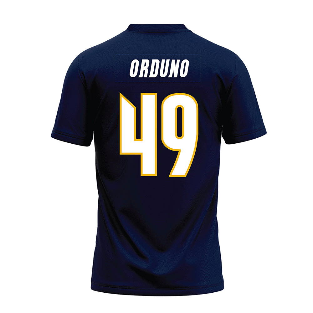 Northern Arizona - NCAA Football : Francisco Orduno - Navy Premium Football Jersey-1