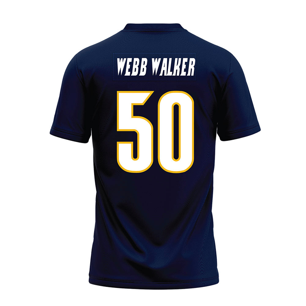 Northern Arizona - NCAA Football : Nikhil Webb Walker - Navy Premium Football Jersey-1