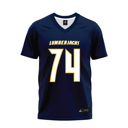Northern Arizona - NCAA Football : Kaleb Carter - Navy Premium Football Jersey-0