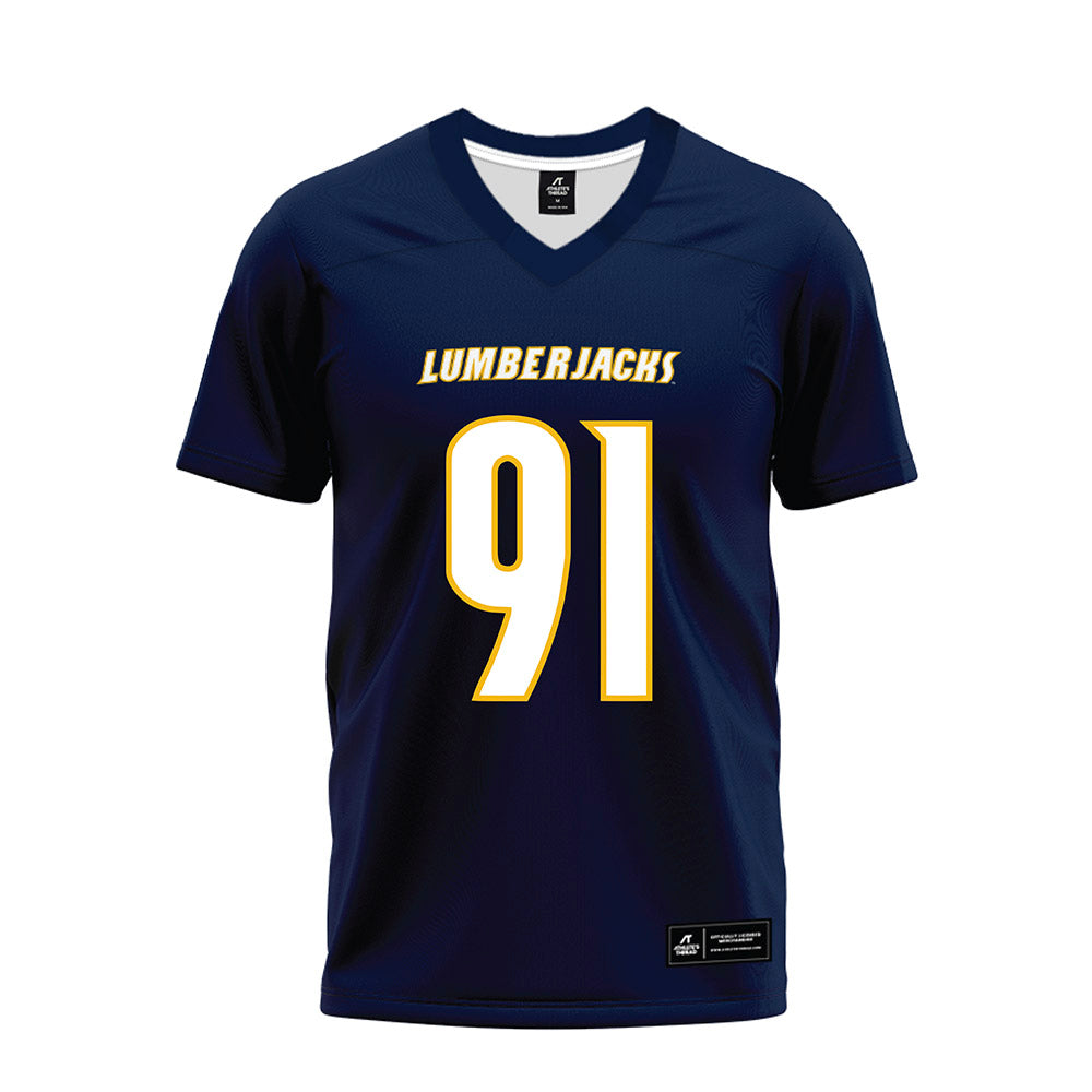 Northern Arizona - NCAA Football : Erimi Oshewa - Navy Premium Football Jersey-0