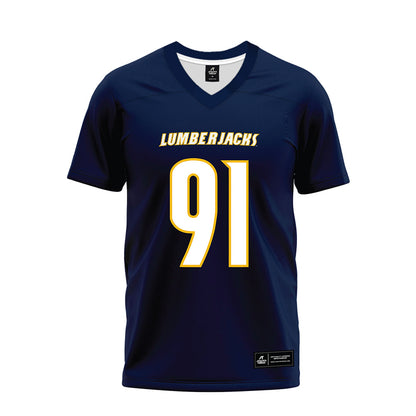 Northern Arizona - NCAA Football : Erimi Oshewa - Navy Premium Football Jersey-0