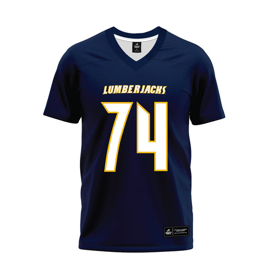 Northern Arizona - NCAA Football : Kaleb Carter - Navy Premium Football Jersey-0