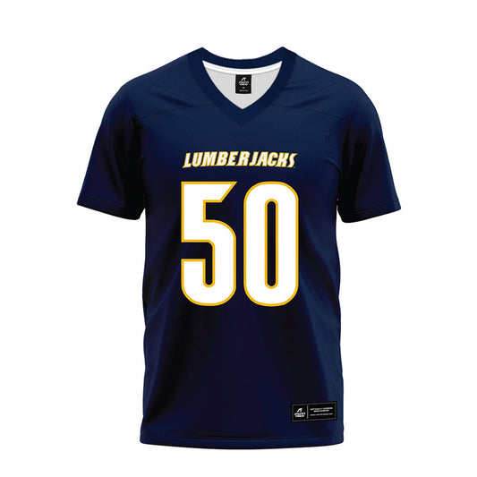 Northern Arizona - NCAA Football : Nikhil Webb Walker - Navy Premium Football Jersey-0