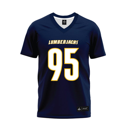 Northern Arizona - NCAA Football : Nick Harper - Navy Premium Football Jersey-0