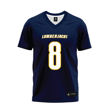 Northern Arizona - NCAA Football : Joseph Ramirez - Navy Premium Football Jersey-0