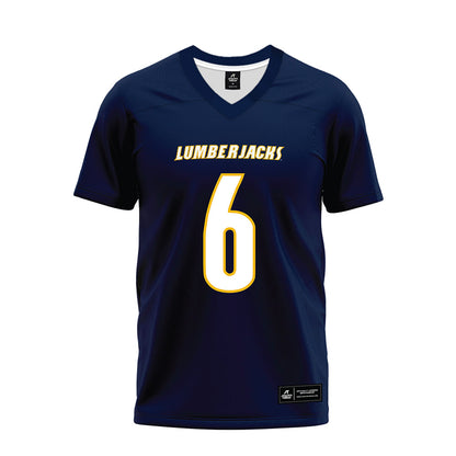 Northern Arizona - NCAA Football : Shahid Wilson - Navy Premium Football Jersey-0