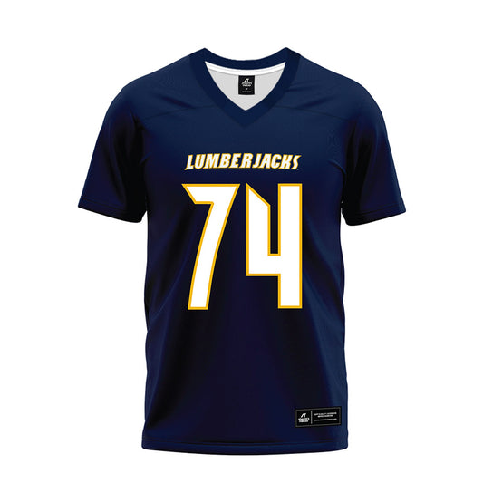 Northern Arizona - NCAA Football : Kaleb Carter - Navy Premium Football Jersey-0