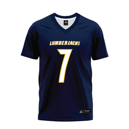 Northern Arizona - NCAA Football : Ken'Veon Stone - Navy Premium Football Jersey-0