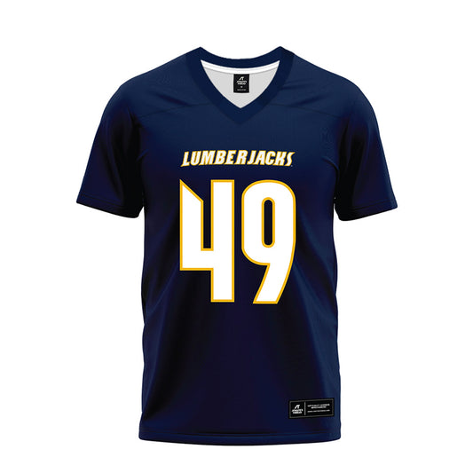 Northern Arizona - NCAA Football : Francisco Orduno - Navy Premium Football Jersey-0