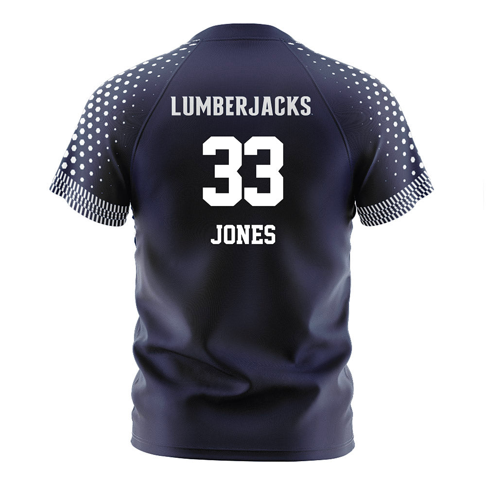 Northern Arizona - NCAA Women's Soccer : Brooklyn Jones - Navy Soccer Jersey-1