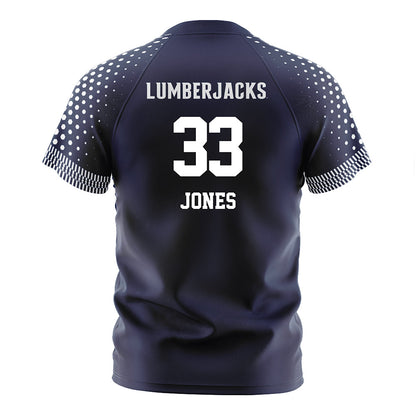 Northern Arizona - NCAA Women's Soccer : Brooklyn Jones - Navy Soccer Jersey-1