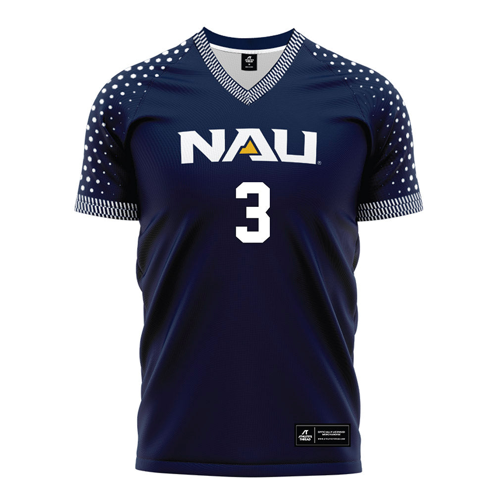 Northern Arizona - NCAA Women's Soccer : Kaylee Muniz - Navy Soccer Jersey-0