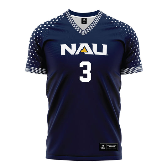 Northern Arizona - NCAA Women's Soccer : Kaylee Muniz - Navy Soccer Jersey-0