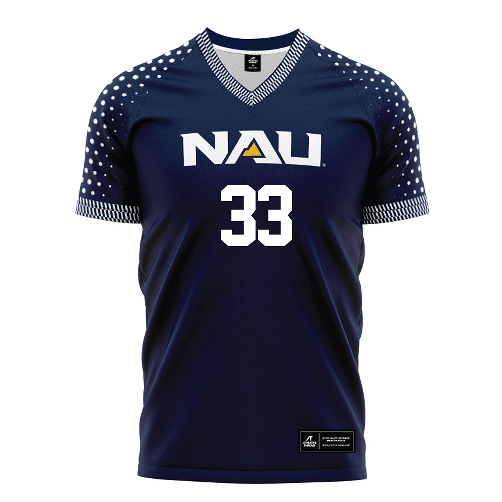 Northern Arizona - NCAA Women's Soccer : Brooklyn Jones - Navy Soccer Jersey-0
