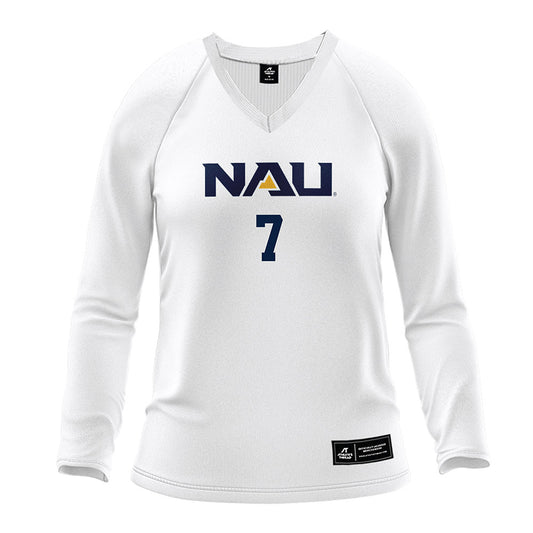 Northern Arizona - NCAA Women's Volleyball : Ella Hosfeld - White Volleyball Jersey-0