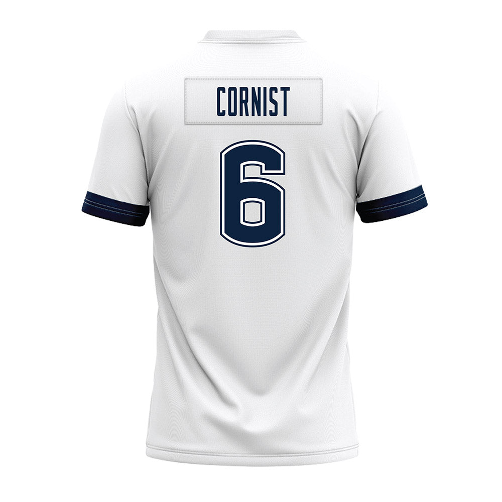 UConn - NCAA Football : Trey Cornist - White Premium Football Jersey-1