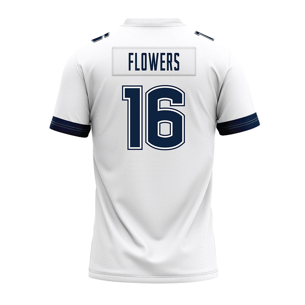 UConn - NCAA Football : Kamren Flowers - White Premium Football Jersey-1