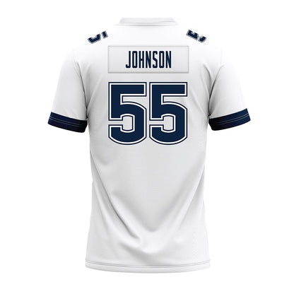 UConn - NCAA Football : Fred Johnson - White Premium Football Jersey-1