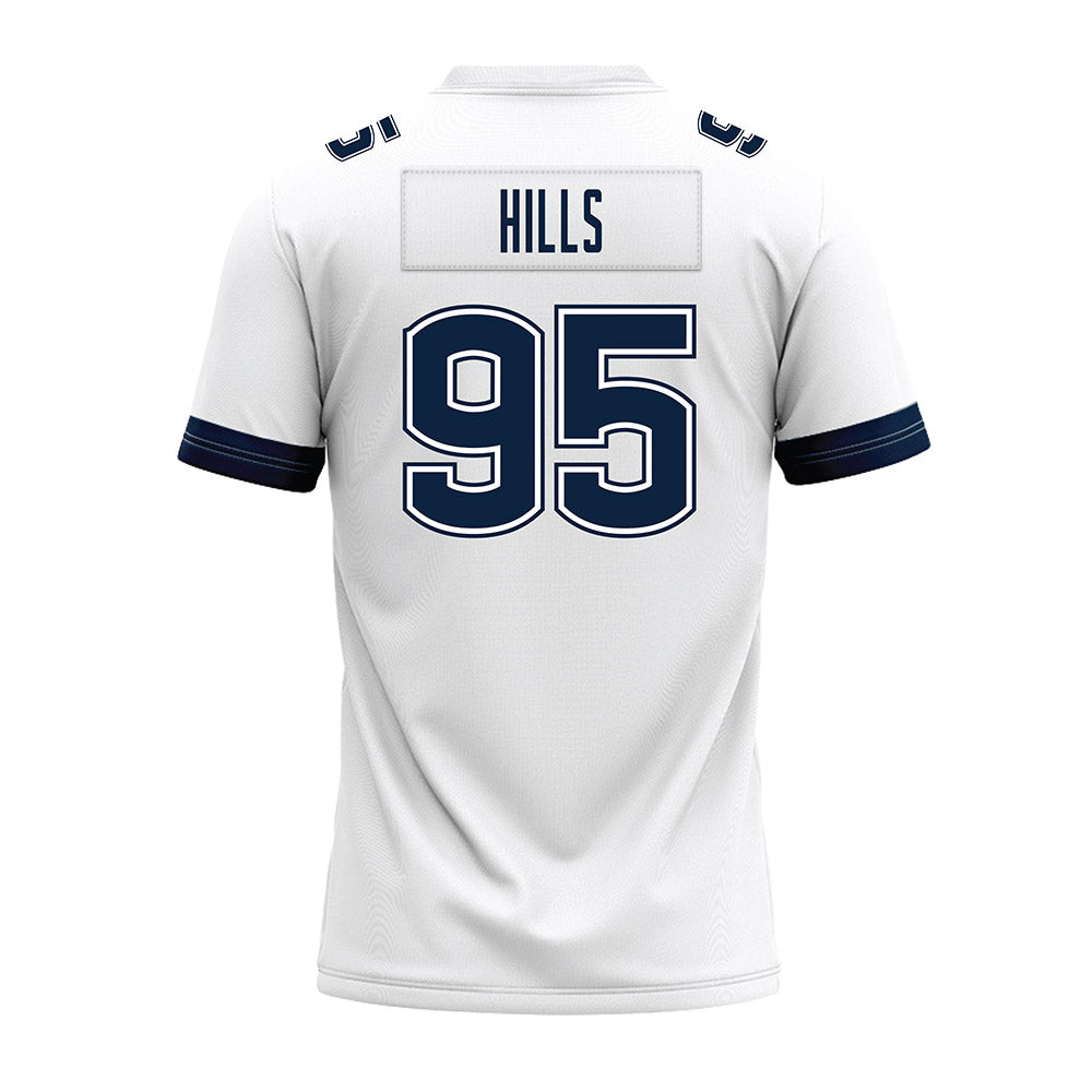 UConn - NCAA Football : Melvin Hills - White Premium Football Jersey-1