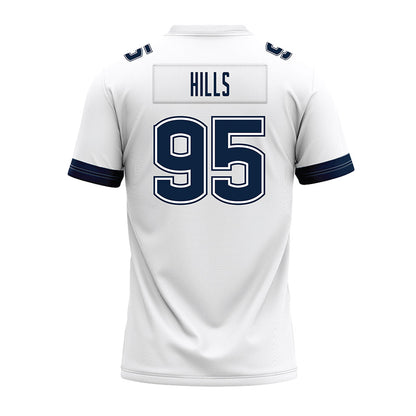 UConn - NCAA Football : Melvin Hills - White Premium Football Jersey-1