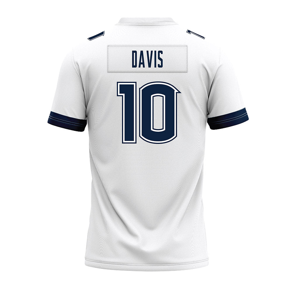 UConn - NCAA Football : Jayden Davis - White Premium Football Jersey-1