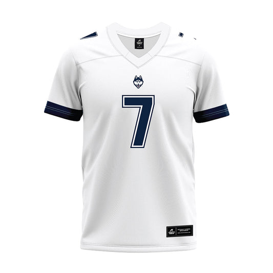 UConn - NCAA Football : Tyler McKinstry - White Premium Football Jersey-0
