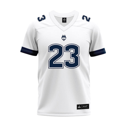UConn - NCAA Football : Stephen Miller - White Premium Football Jersey-0