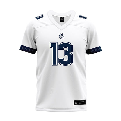 UConn - NCAA Football : Bo Polston - White Premium Football Jersey-0