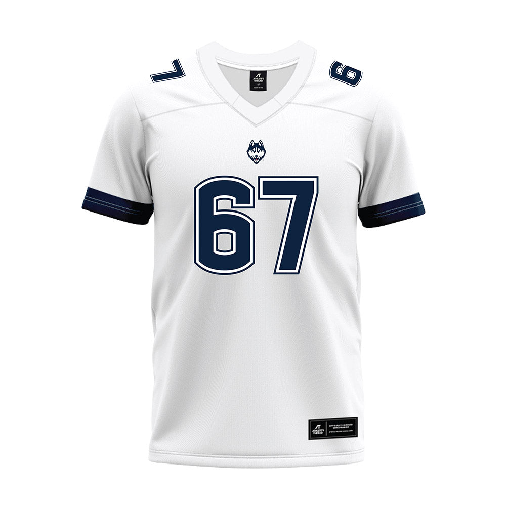 UConn - NCAA Football : Hannes Hammer - White Premium Football Jersey-0