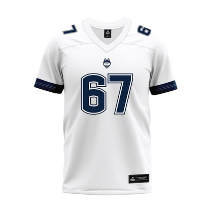 UConn - NCAA Football : Hannes Hammer - White Premium Football Jersey-0