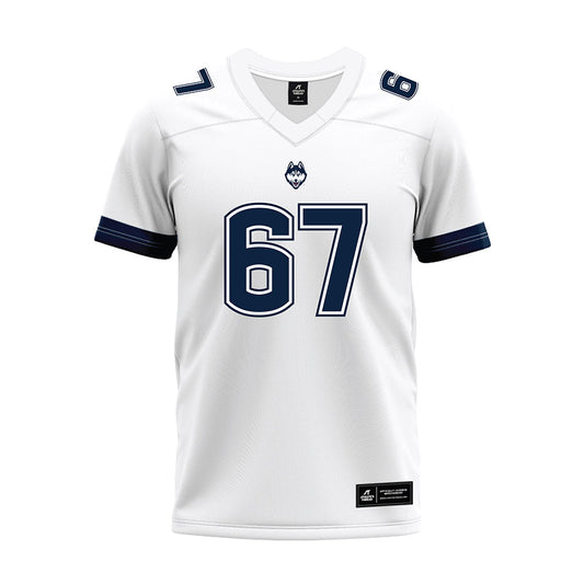 UConn - NCAA Football : Hannes Hammer - White Premium Football Jersey-0